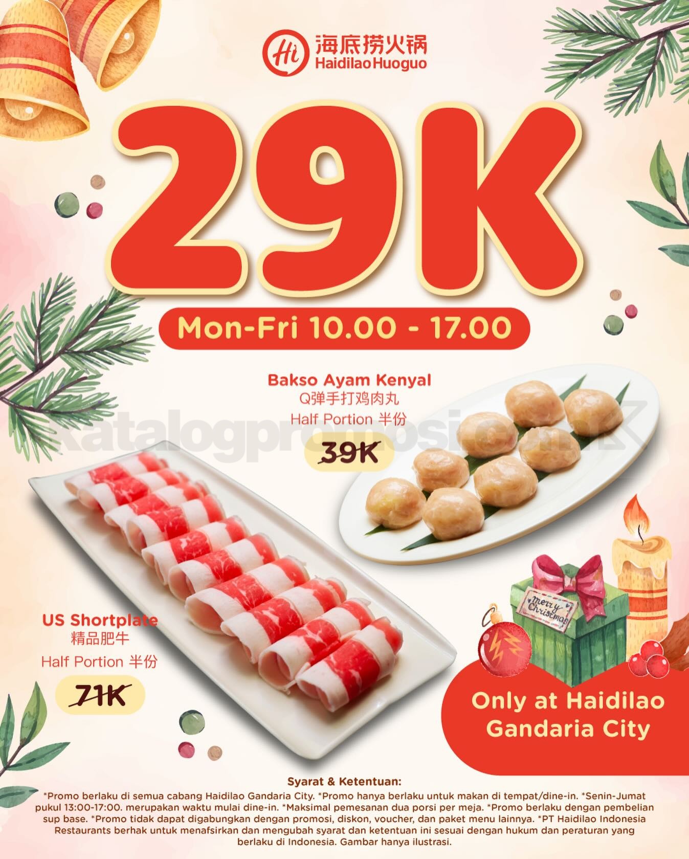 Promo Haidilao Gandaria City Menu Hotpot mulai Rp. 29.000 Promo Haidilao Gandaria City Menu Hotpot mulai Rp. 29.000 untuk menu hemat dine-in Desember 2025