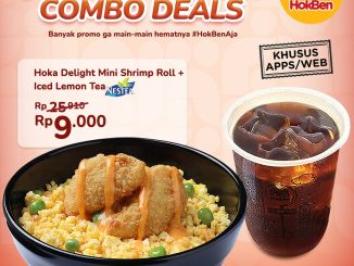 Promo HokBen Hoka Delight Mini Shrimp Roll + Iced Lemon Tea Rp.9.000