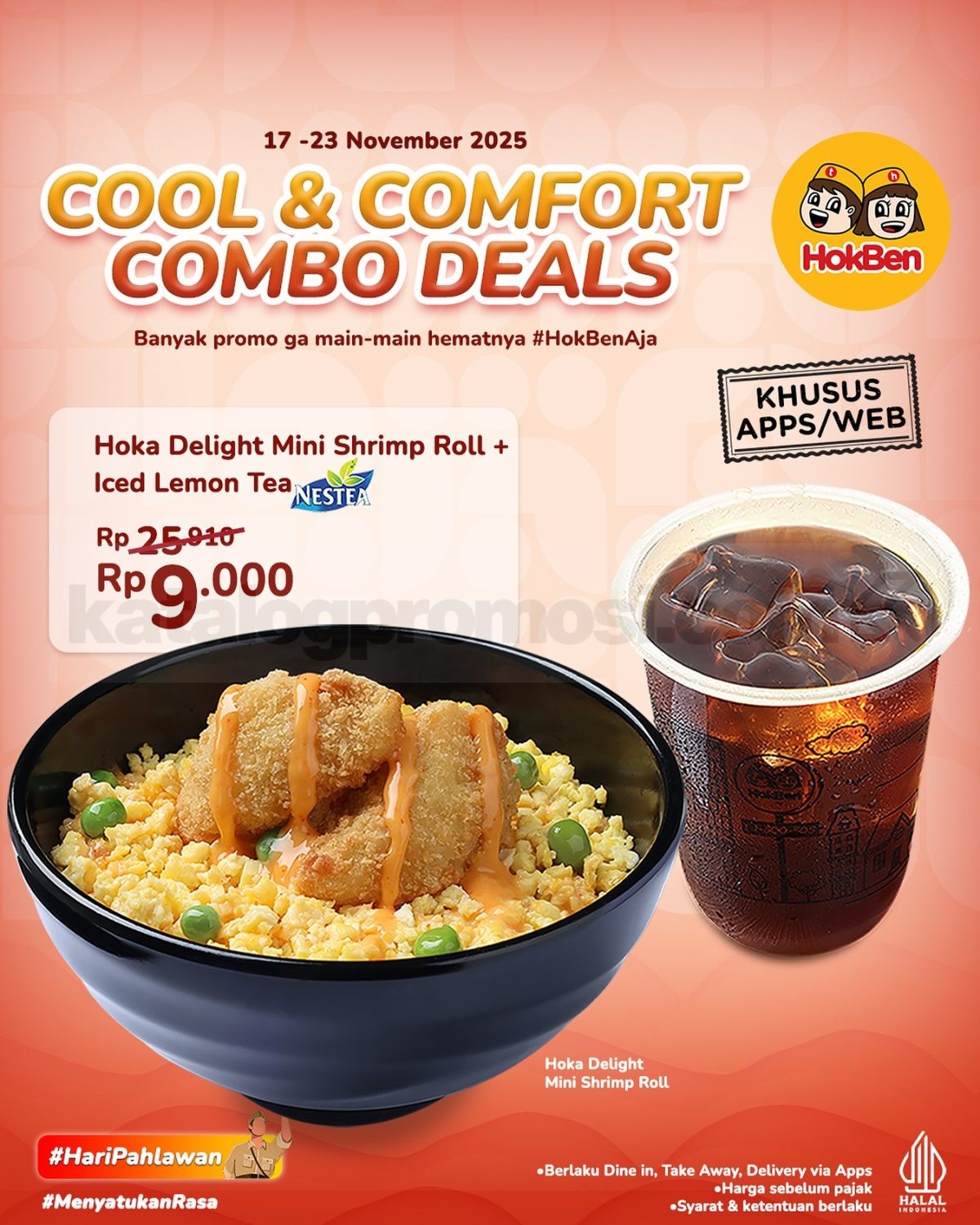 Promo HokBen Hoka Delight Mini Shrimp Roll + Iced Lemon Tea Rp.9.000 Promo HokBen Hoka Delight Mini Shrimp Roll + Iced Lemon Tea Rp.9.000