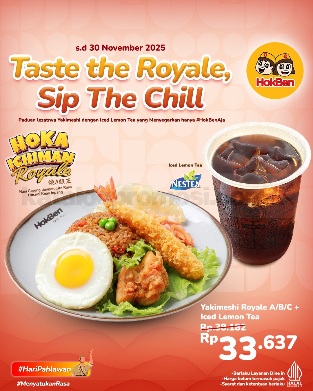 Promo HokBen Hoka Ichiman Royale cuma Rp.33.637 Promo HokBen Hoka Ichiman Royale cuma Rp.33.637 nikmati Yakimeshi Royale dan Fried menu