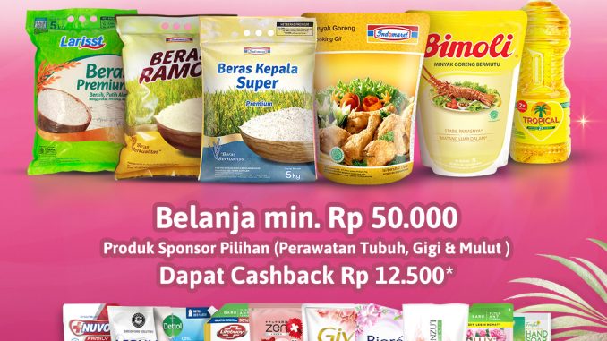 Promo Indomaret Cashback i-Kupon Rp12.500 untuk Beras 5kg dan Minyak Goreng 2L