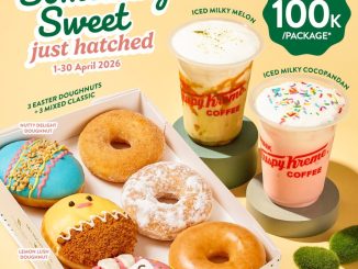 Promo Krispy Kreme Spring Package Rp. 100.000 isi 6 donat dan 2 minuman April 2026