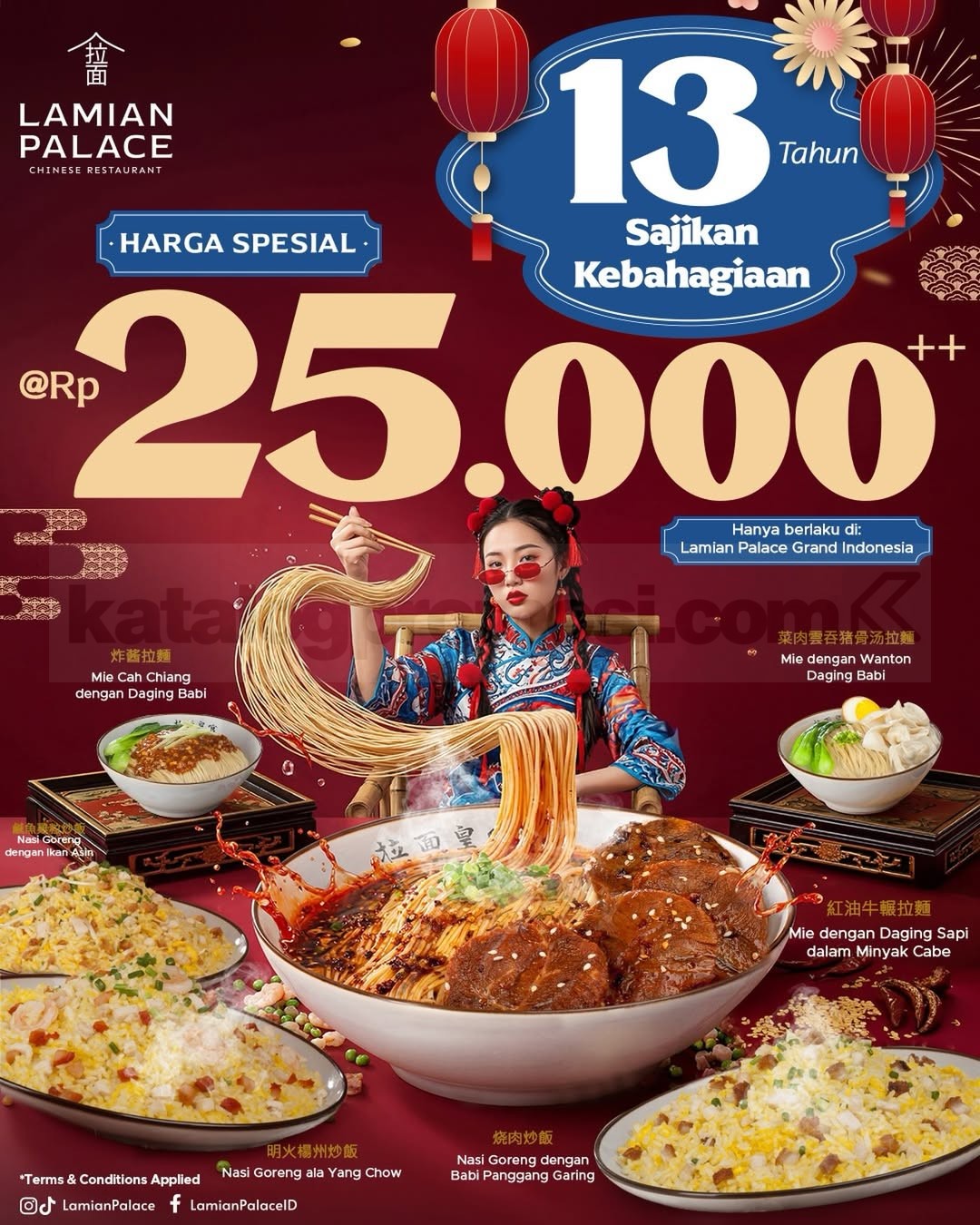 Promo Lamian Palace Farewell Menu mulai Rp. 25.000++ Promo Lamian Palace Farewell Menu mulai Rp. 25.000++ menu spesial Grand Indonesia dengan harga penutup outlet