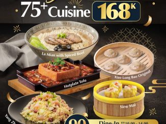 Promo Lèten Paradise Dynasty All You Can Eat 75+ menu Rp. 168.000/pax berlaku di Jakarta & Surabaya.
