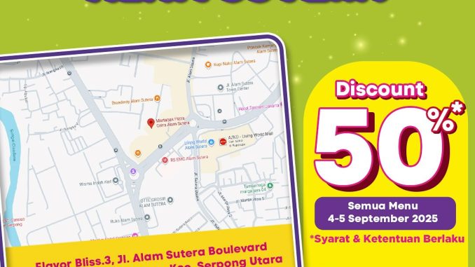Promo Martabak Orins Alam Sutera Diskon Grand Opening Diskon 50% 1