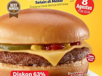 Promo McDonald’s 8.8 Cheeseburger a la carte Rp10.000 berlaku dine-in, takeaway, dan Drive Thru pada 8 Agustus 2025