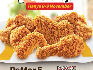 Promo McDonald’s Delivery PaMer 5 A la Carte Rp.62 ribuan berlaku 8–9 November 2025 di layanan pesan antar online.