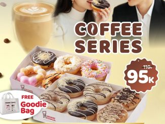 Promo Mister Donut Coffee Series Launching 12pcs cuma Rp95.000 berlaku 3–5 & 10–12 Oktober 2025 di seluruh outlet Mister Donut Indonesia