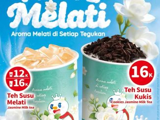 Promo Mixue NEW Jasmine Milk Tea Mulai Rp. 12.000 untuk pilihan Jasmine Milk Tea dan Cookies Jasmine Milk Tea