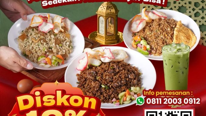 Promo Nasgor Mafia Big Order Diskon 10% minimal 10 paket nasi goreng atau mie goreng takeaway