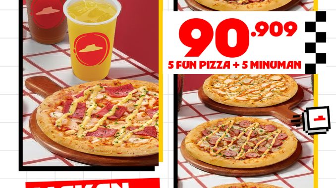 Promo PHD Extra Fun Box 5 Pizza Rp. 90.909 dengan pilihan topping favorit