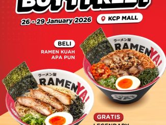 Promo RamenYa BUY 1 GET 1 FREE Legendary Chicken Ramen di Karawang Central Plaza