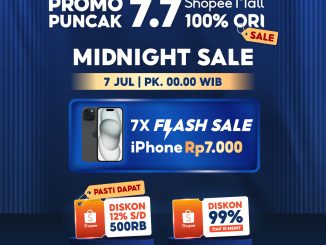 Promo Shopee Mall 7.7 100% Ori Sale Midnight Sale Diskon hingga 99% berlaku mulai 7 Juli 2025