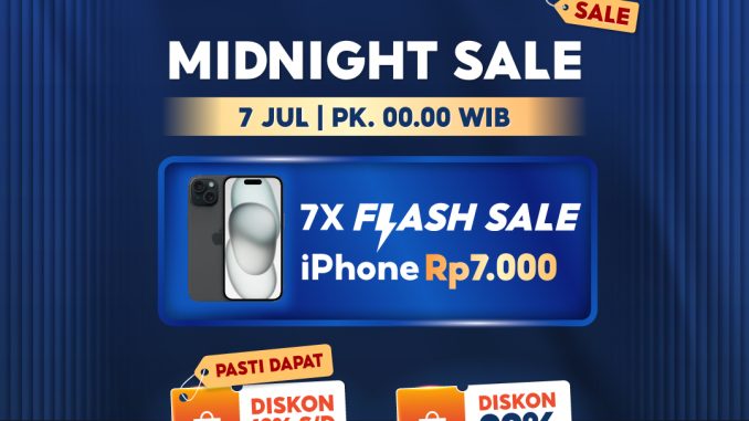Promo Shopee Mall 7.7 100% Ori Sale Midnight Sale Diskon hingga 99% berlaku mulai 7 Juli 2025