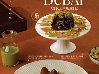 Promo Sushi Hiro NEW Taste of Dubai Chocolate Rp. 70.000 menampilkan menu pencuci mulut edisi cokelat pistachio kunafa yang viral.
