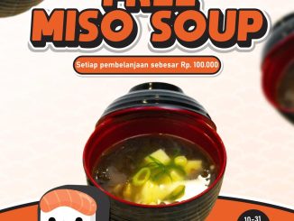 Promo Sushikun Jawa Tengah Gratis Miso Sup dengan pembelanjaan minimal Rp. 100.000