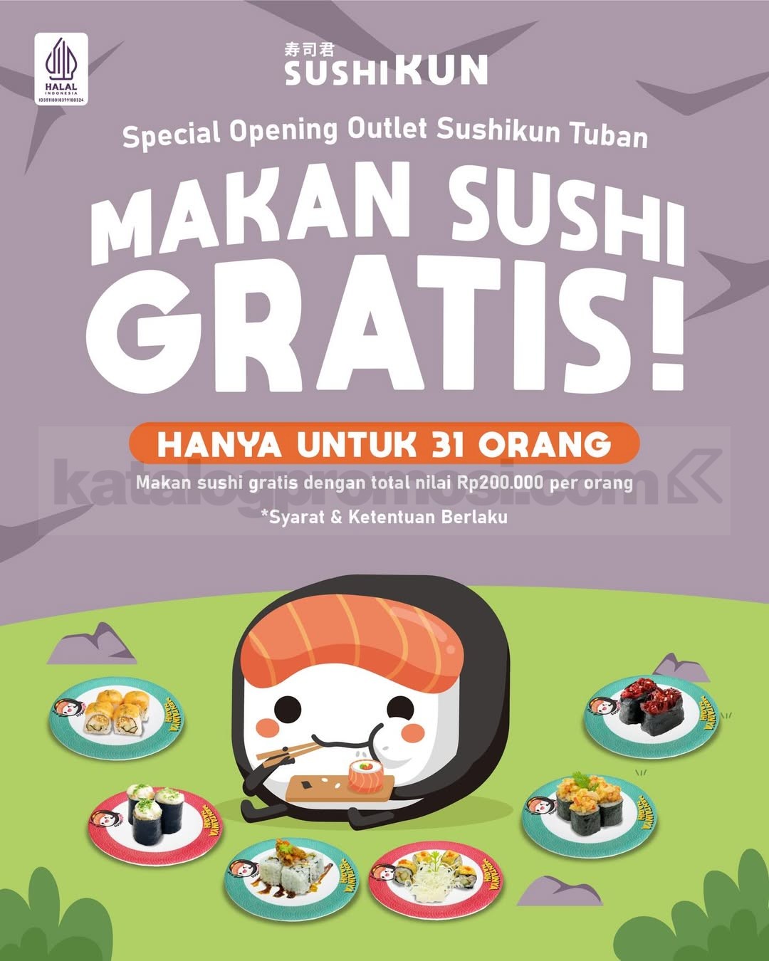 Promo Sushikun Tuban Spesial Opening Gratis Makan Sushi Promo Sushikun Tuban Spesial Opening Gratis Makan Sushi di Citimall Tuban