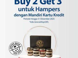 Promo The Coffee Bean Mandiri Year End Buy 2 Get 3 Festive Hampers untuk pengguna Kartu Kredit Mandiri