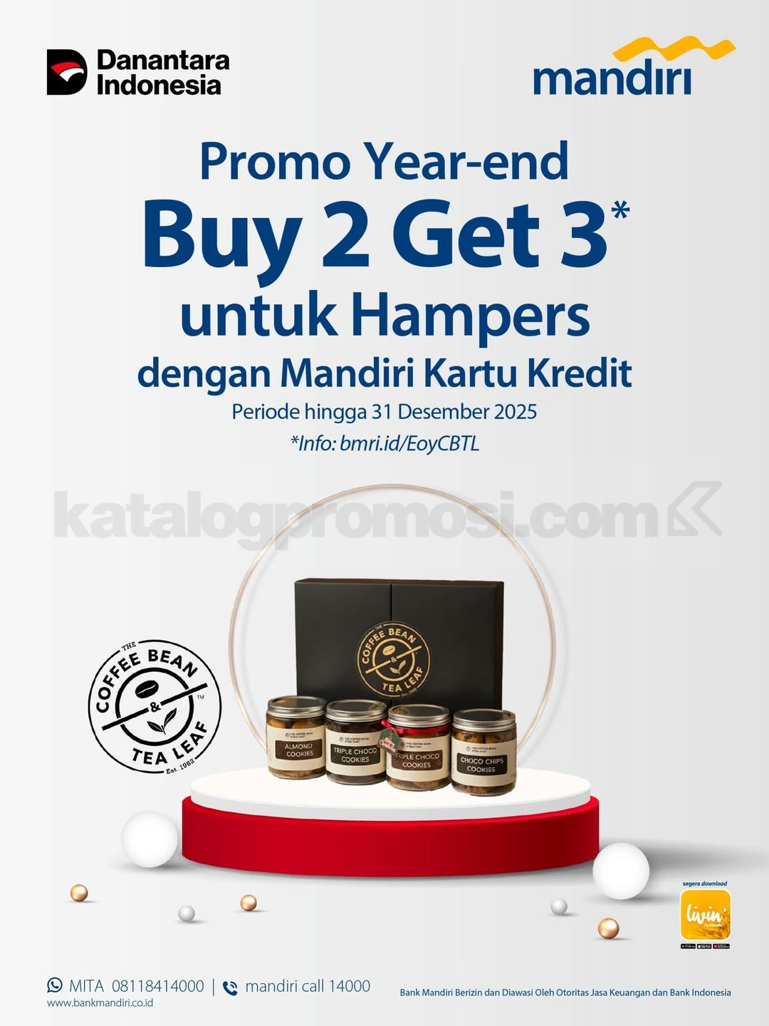 Promo The Coffee Bean Mandiri Year End Buy 2 Get 3 Festive Hampers Promo The Coffee Bean Mandiri Year End Buy 2 Get 3 Festive Hampers untuk pengguna Kartu Kredit Mandiri