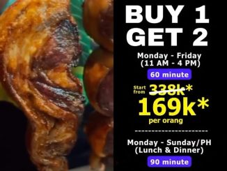 Promo Tucanos Payday Deals Day Buy 1 Get 2 All You Can Eat mulai Rp. 169 ribu berlaku di Pavilion Sudirman, Senayan City, SMS Serpong & Galaxy Mall Surabaya.