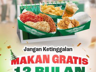Promo Wingstop Anniversary Ke-12 Makan Gratis Setahun dengan hadiah voucher, merchandise eksklusif, dan Brizzi Card.