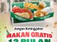 Promo Wingstop Anniversary Ke-12 Makan Gratis Setahun dengan hadiah voucher, merchandise eksklusif, dan Brizzi Card.