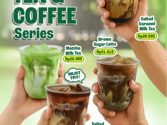 Promo Wingstop Tea & Coffee Series mulai Rp. 20.900 tersedia di seluruh outlet Wingstop Indonesia.