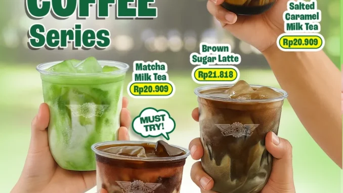 Promo Wingstop Tea & Coffee Series mulai Rp. 20.900 tersedia di seluruh outlet Wingstop Indonesia.