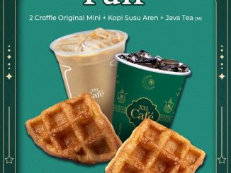 Promo XXI Cafe Perfect Pair 2 Croffle + 2 Minuman Rp. 80.000 paket croffle dan minuman di XXI Cafe Box