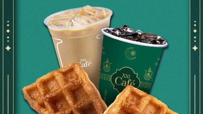 Promo XXI Cafe Perfect Pair 2 Croffle + 2 Minuman Rp. 80.000 paket croffle dan minuman di XXI Cafe Box