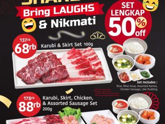 Promo YAKINIKU LIKE Share A Joke diskon 50% berlaku 20–24 Oktober 2025 untuk set menu lengkap di outlet tertentu.