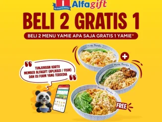 Promo Yamie Panda Beli 2 Gratis 1 Khusus Member Alfamart, berlaku dine-in & take away