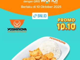 Promo YOSHINOYA BNI 10.10 Karaage Set Rp. 10.000 dengan QRIS WONDR by BNI berlaku 10 Oktober 2025.