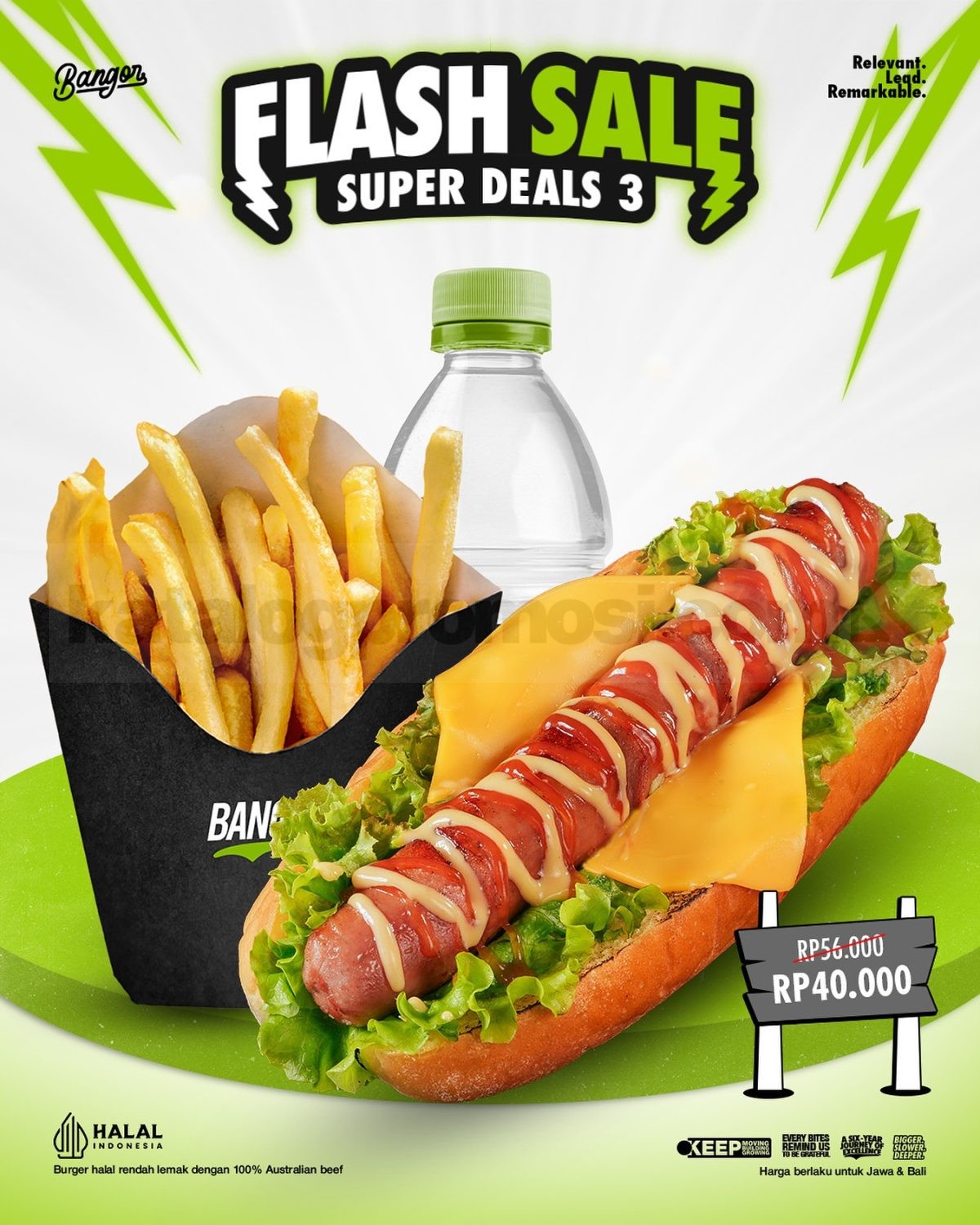 Promo Burger Bangor ShopeeFood Flash Sale Super Deal 3 cuma Rp40Ribu