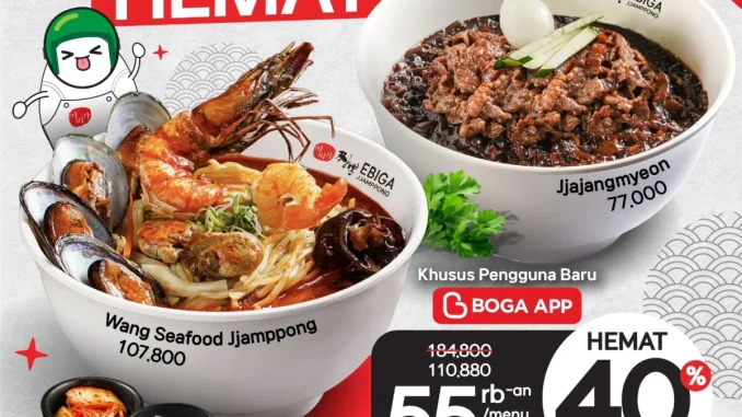 Promo Ebiga Jjamppong Spesial Delivery Diskon hingga 40%