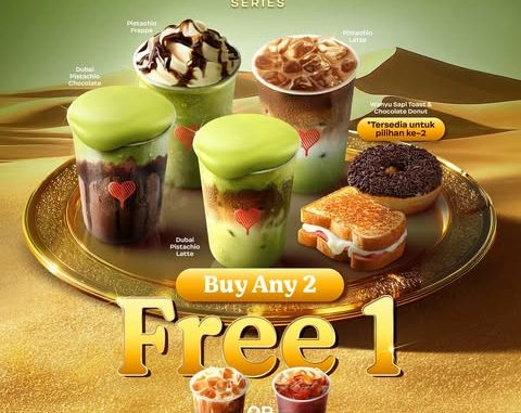 Promo Kopi Kenangan Dubai Royal Pistachio Series Buy 2 Free 1* 1