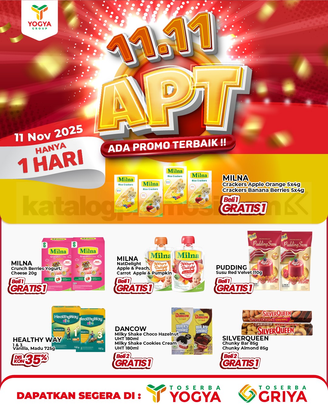 Promo Toserba Yogya 11.11 Beli 1 Gratis 1 Promo Toserba Yogya 11.11 Beli 1 Gratis 1 1
