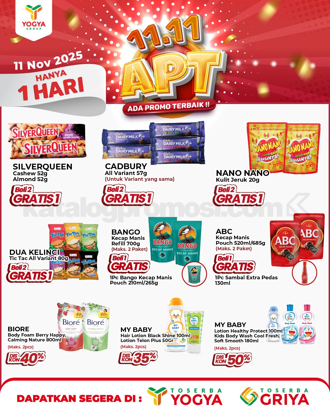 Promo Toserba Yogya 11.11 Beli 1 Gratis 1 Promo Toserba Yogya 11.11 Beli 1 Gratis 1 2