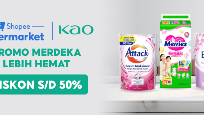 KAO Promo Merdeka di Shopee Supermarket Diskon hingga 50%