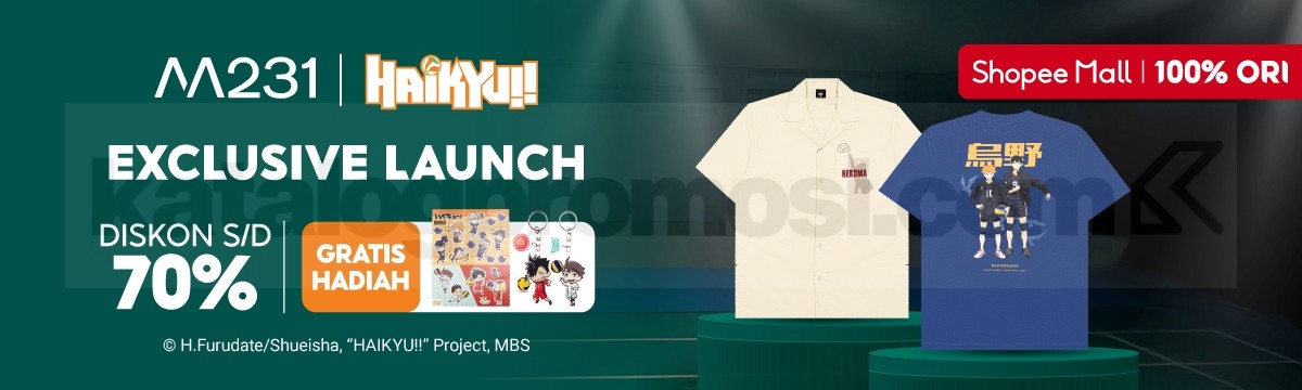 M231 Haikyuu!! Collection Hadir Eksklusif di Shopee Diskon hingga 70%
