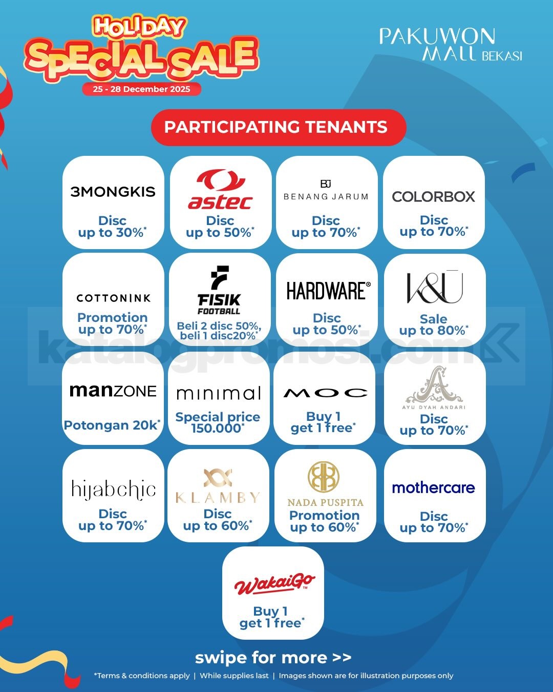 Pakuwon Mall Bekasi Holiday Special Sale Diskon hingga 80% Pakuwon Mall Bekasi Holiday Special Sale Diskon hingga 80%