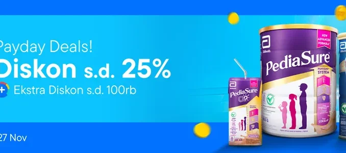 Promo Abbott di Blibli Payday Diskon 25% + Ekstra 100K