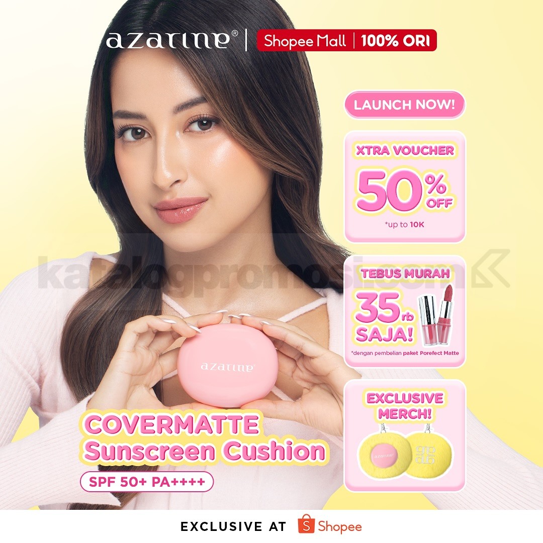 Promo Azarine di Shopee Exclusive Launch dan Xtra Voucher + Tebus Murah 