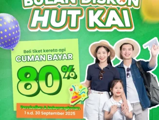 Promo Bulan Diskon HUT KAI ke-80 CUMAN BAYAR 80%!