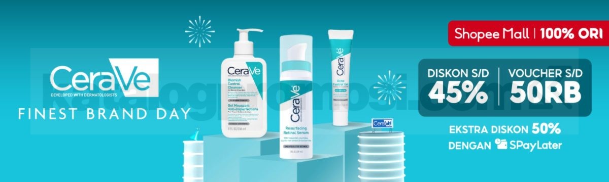 Promo Cerave di Shopee Diskon hingga 45% + Voucher 50K 