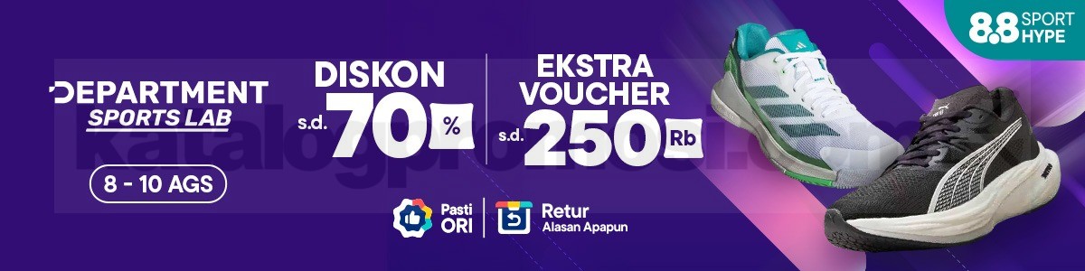 Promo Department Sports Lab di Blibli 8.8 Ekstra Voucher hingga 250K  