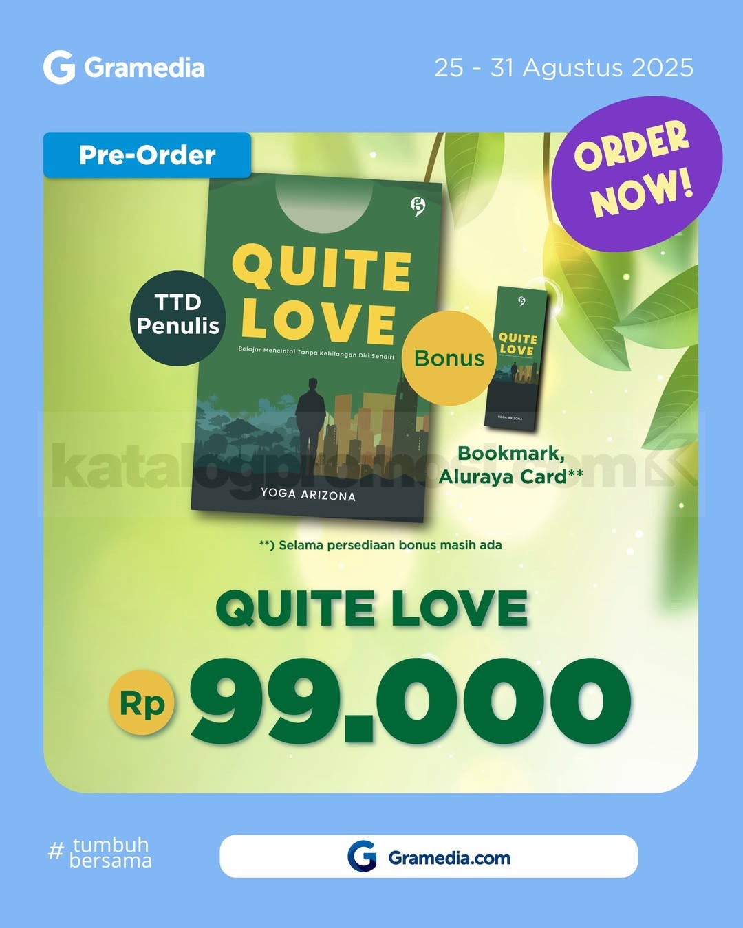 Promo Gramedia Buku Quite Love Harga Spesial + Bonus Eksklusif 