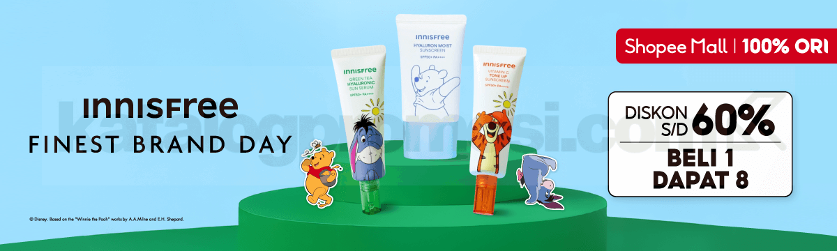 Promo INNISFREE Koleksi Winnie The Pooh Hadir di Shopee - BELI 1 DAPAT 8!