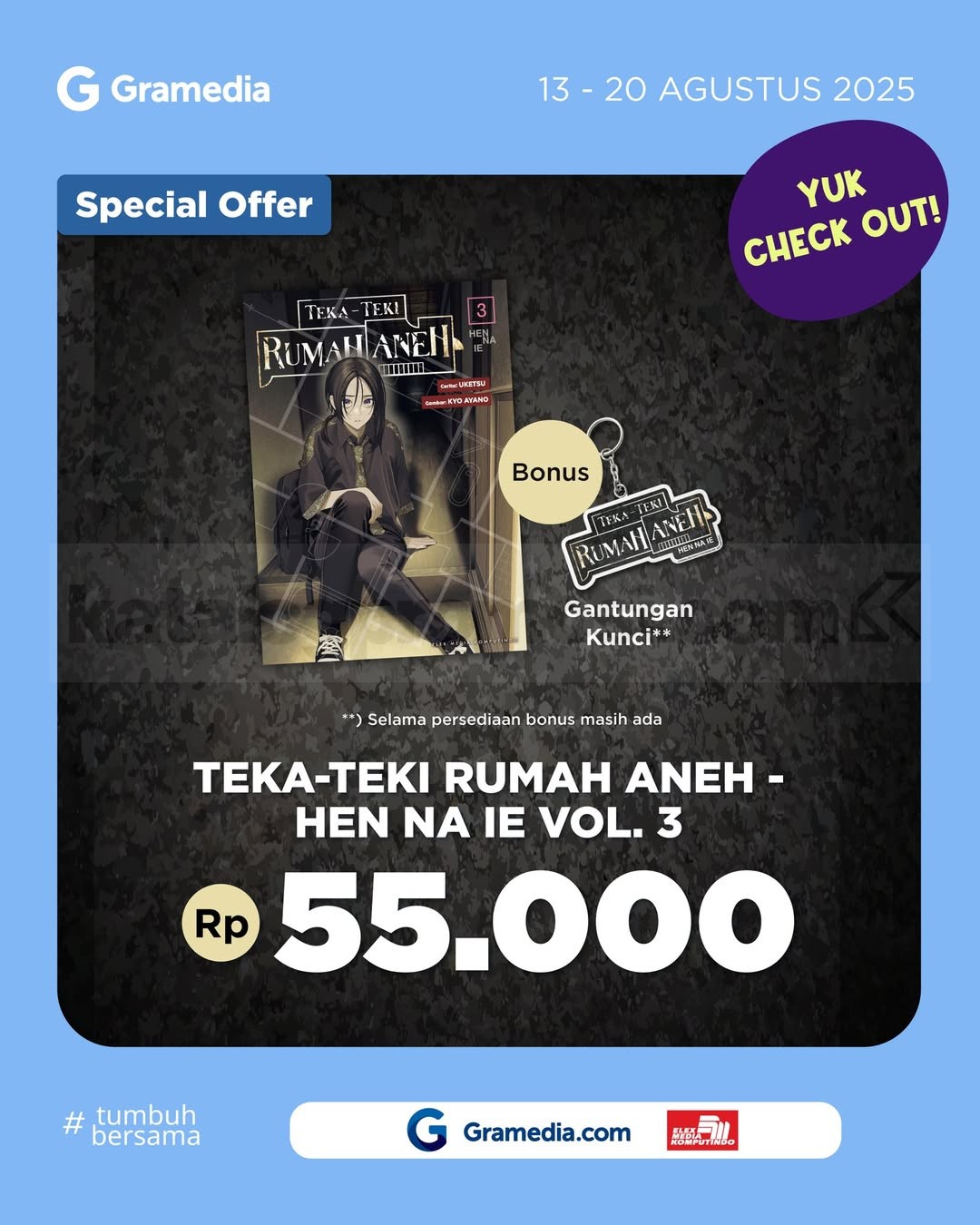 Promo Komik Teka-Teki Rumah Aneh Volume 3 di Gramedia.com Bonus Gantungan Kunci