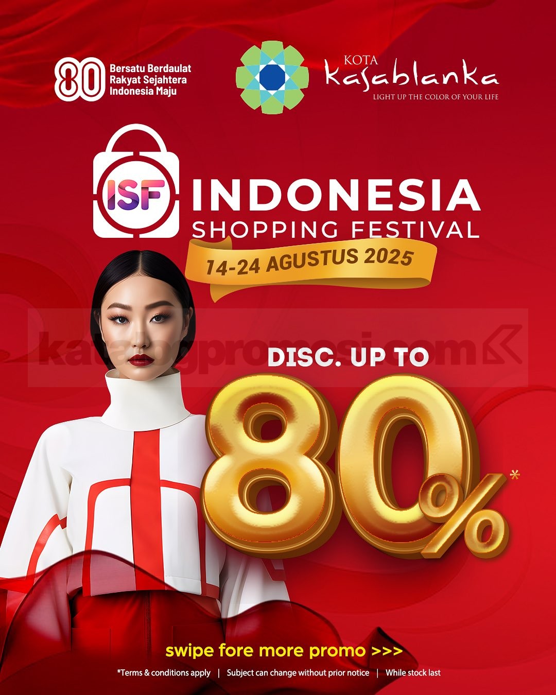 Promo Kota Kasablanka Indonesia Shopping Festival Diskon hingga 80%